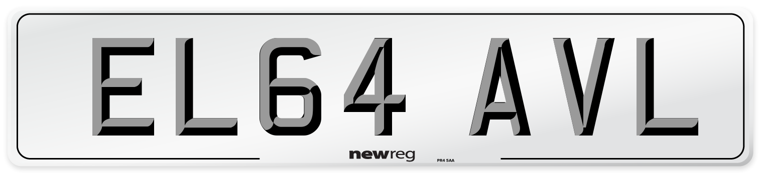 EL64 AVL Number Plate from New Reg
